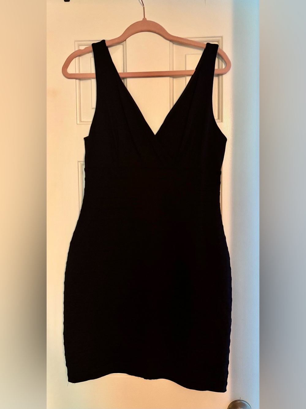 Express Black Mini Dress V-Neck